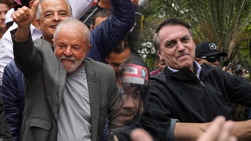 룰라(왼쪽) 브라질 전 대통령과 보우소나루 대통령[연합뉴스]